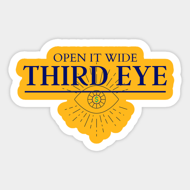 Open it wide third eye Sticker by Lifestyle T-shirts